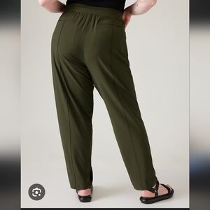 Athleta Brooklyn Heights High Rise Pants Olive Green Women 12